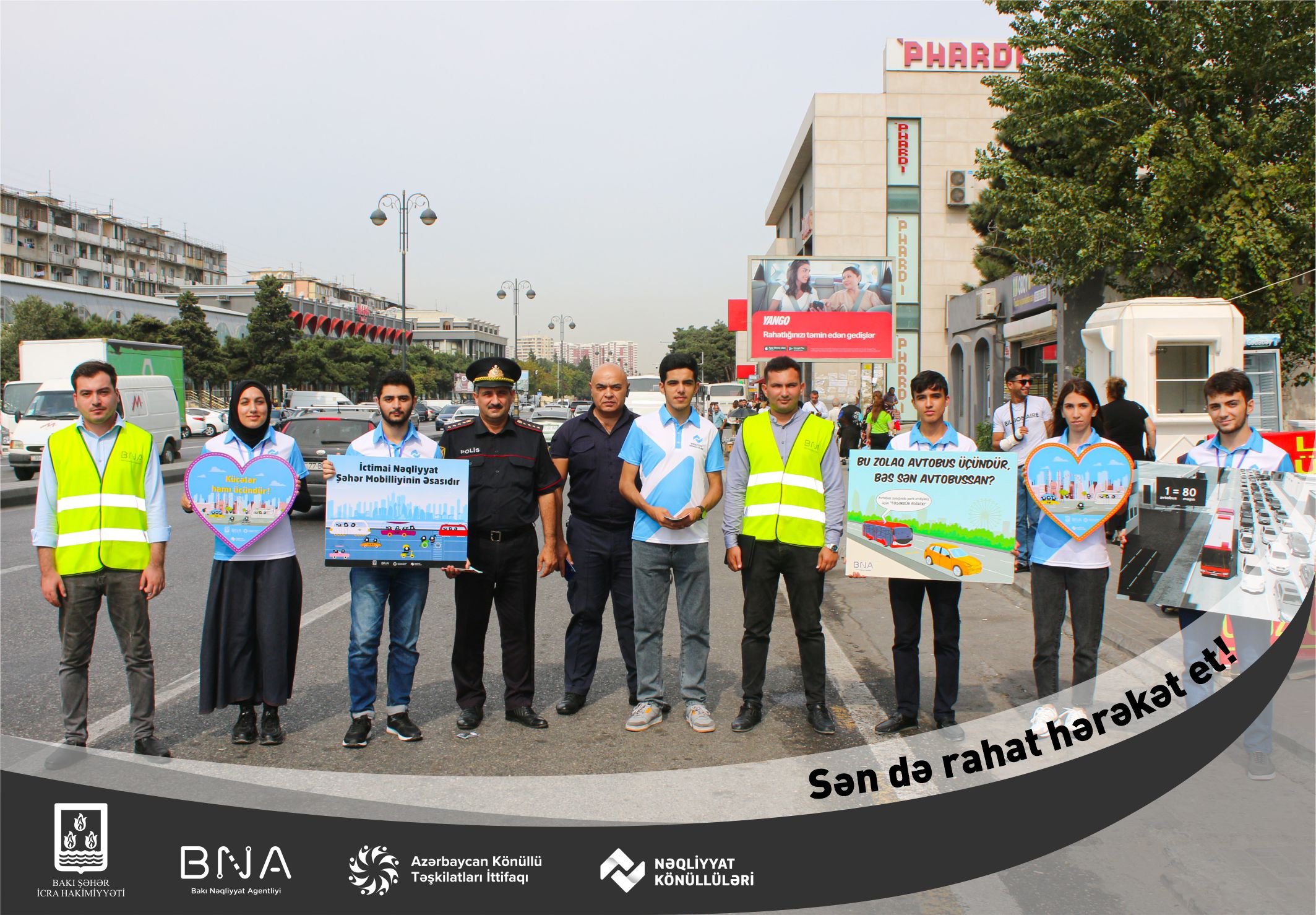 "Bu zolaq avtobus üçündür, bəs sən avtobussan?" devizi altında maarifləndirmə aksiyası keçirilib.