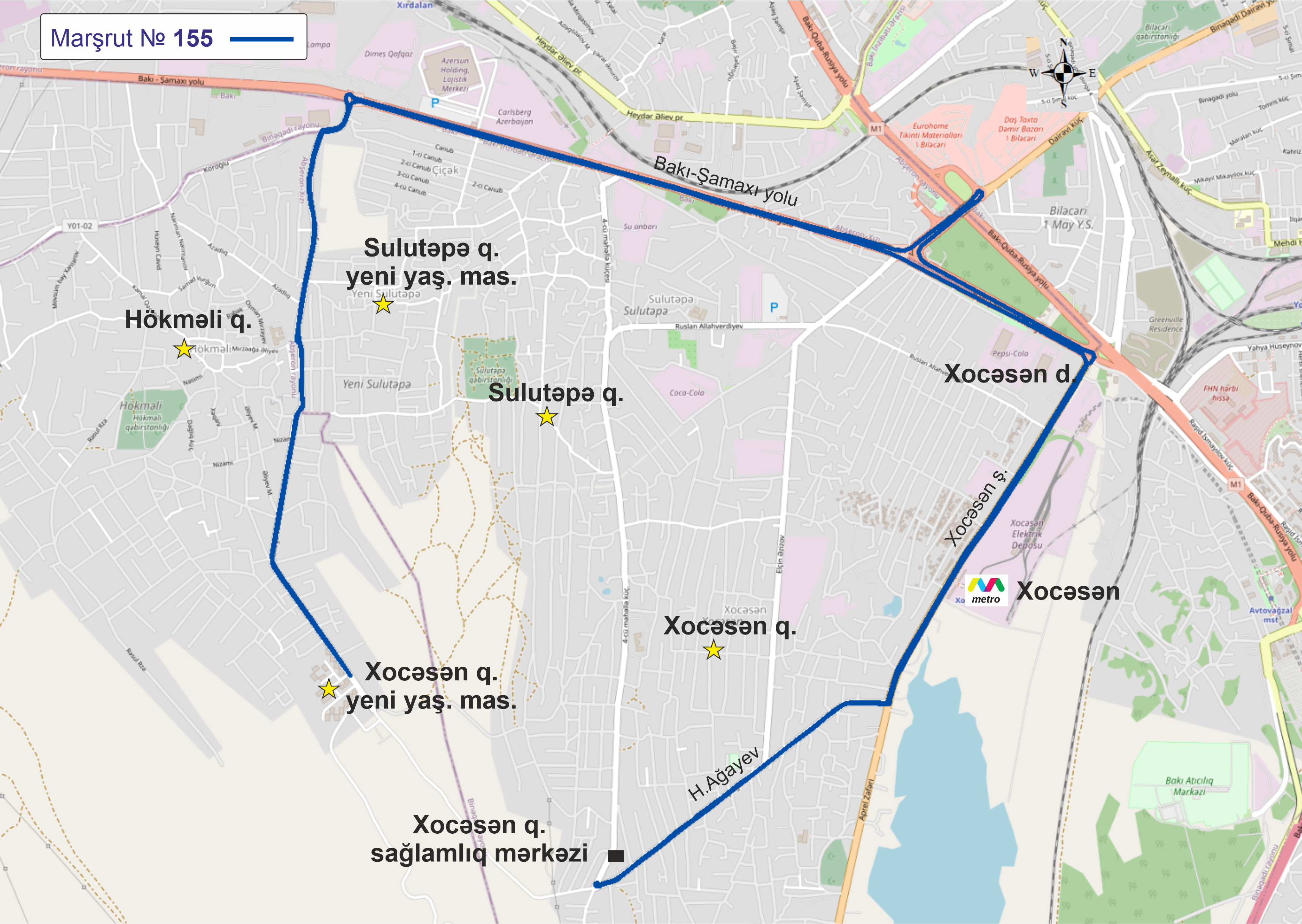 155 nömrəli yeni müntəzəm marşrut xətti təşkil edilib.