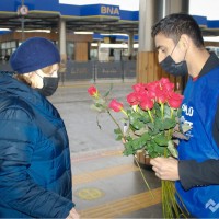 Azərbaycan könüllüləri Beynəlxalq Qadınlar Günü münasibətilə aksiya keçiriblər