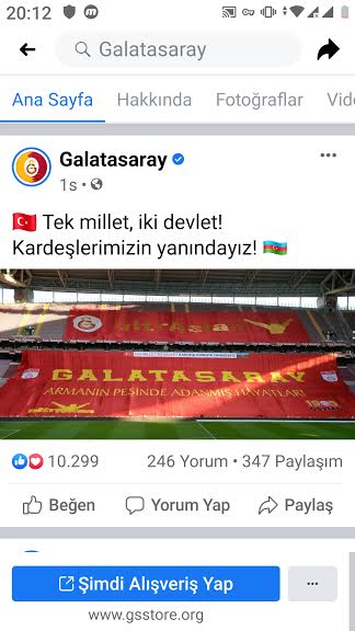 "Qalatasaray" Azərbaycana dəstək oldu